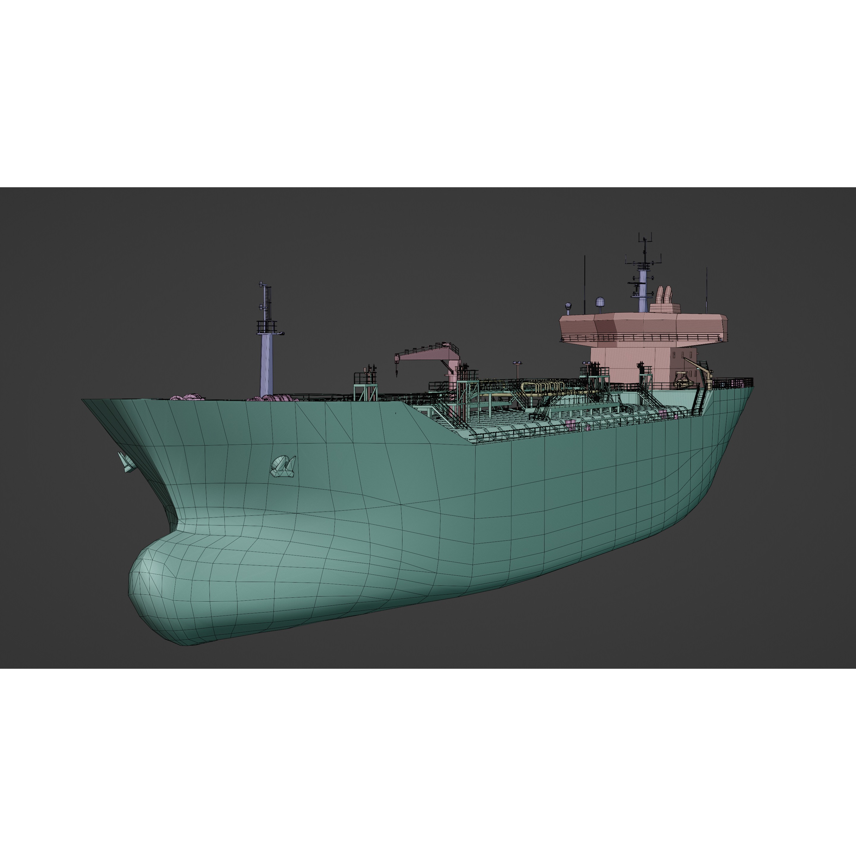 Oil Tanker - Low-Poly Game-Ready 3D Model - View 18