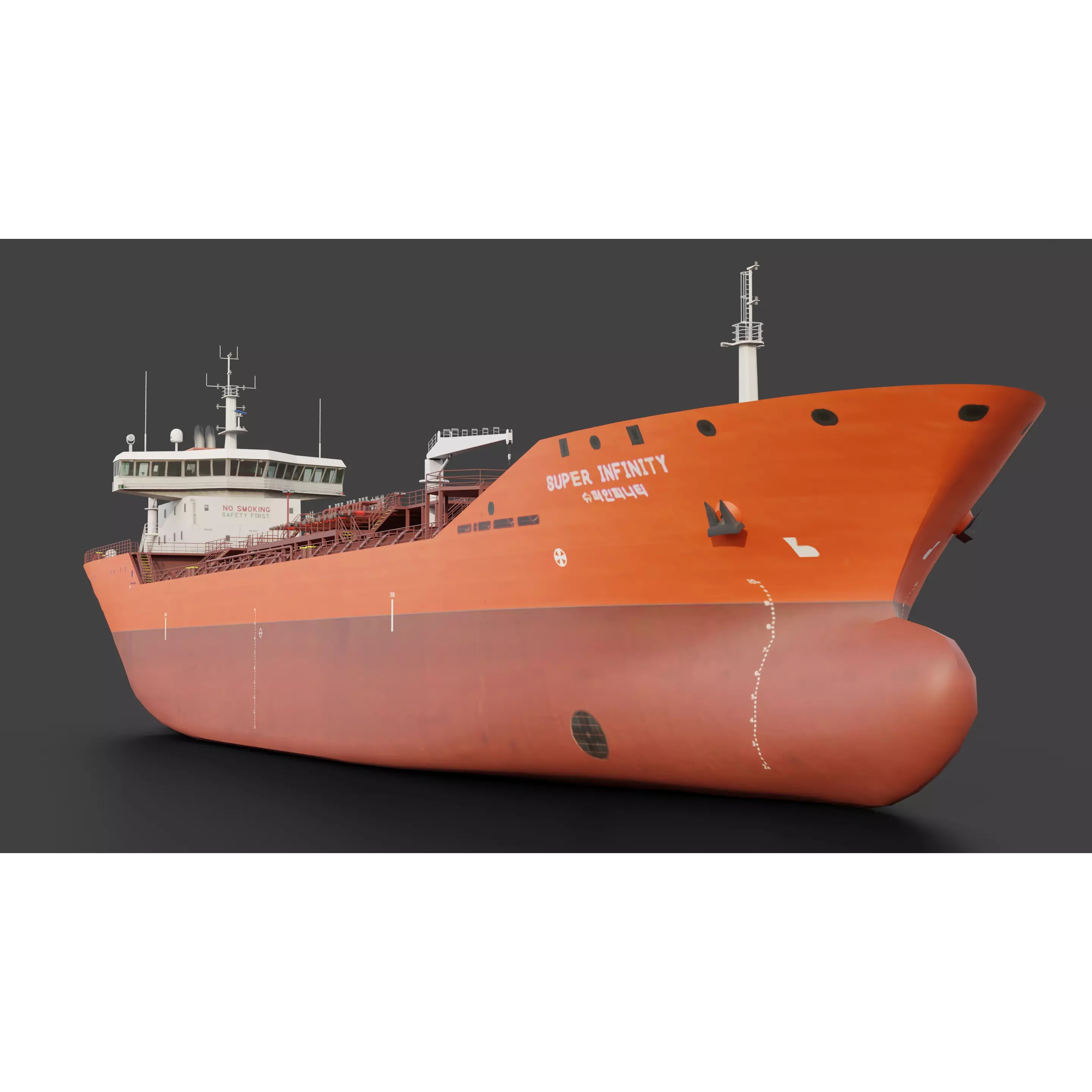 Oil Tanker - Low-Poly Game-Ready 3D Model - View 2