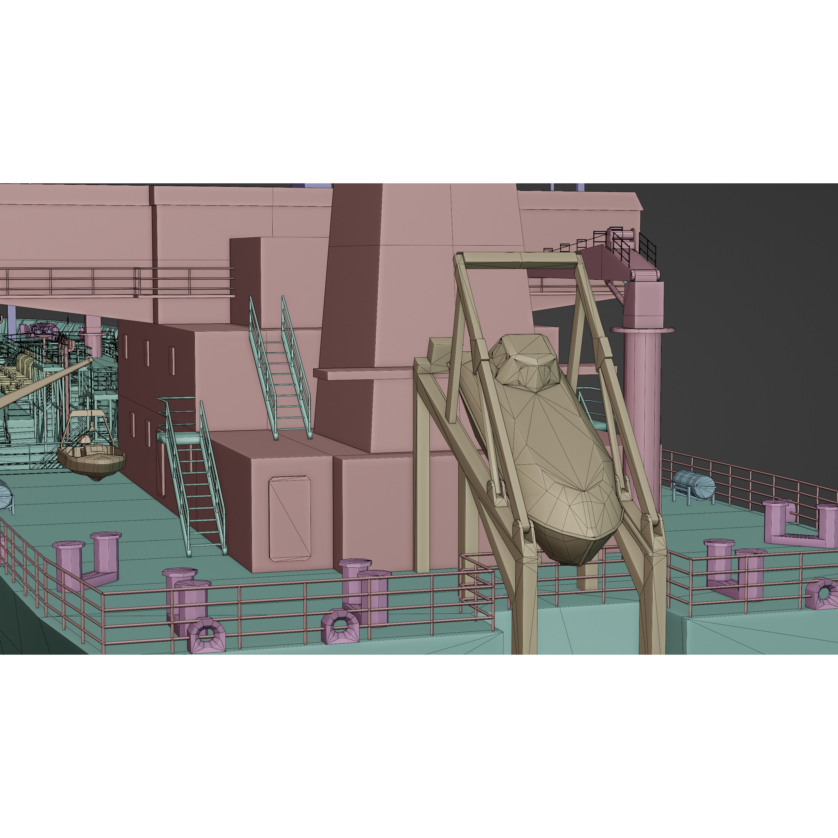 Oil Tanker - Low-Poly Game-Ready 3D Model - View 21