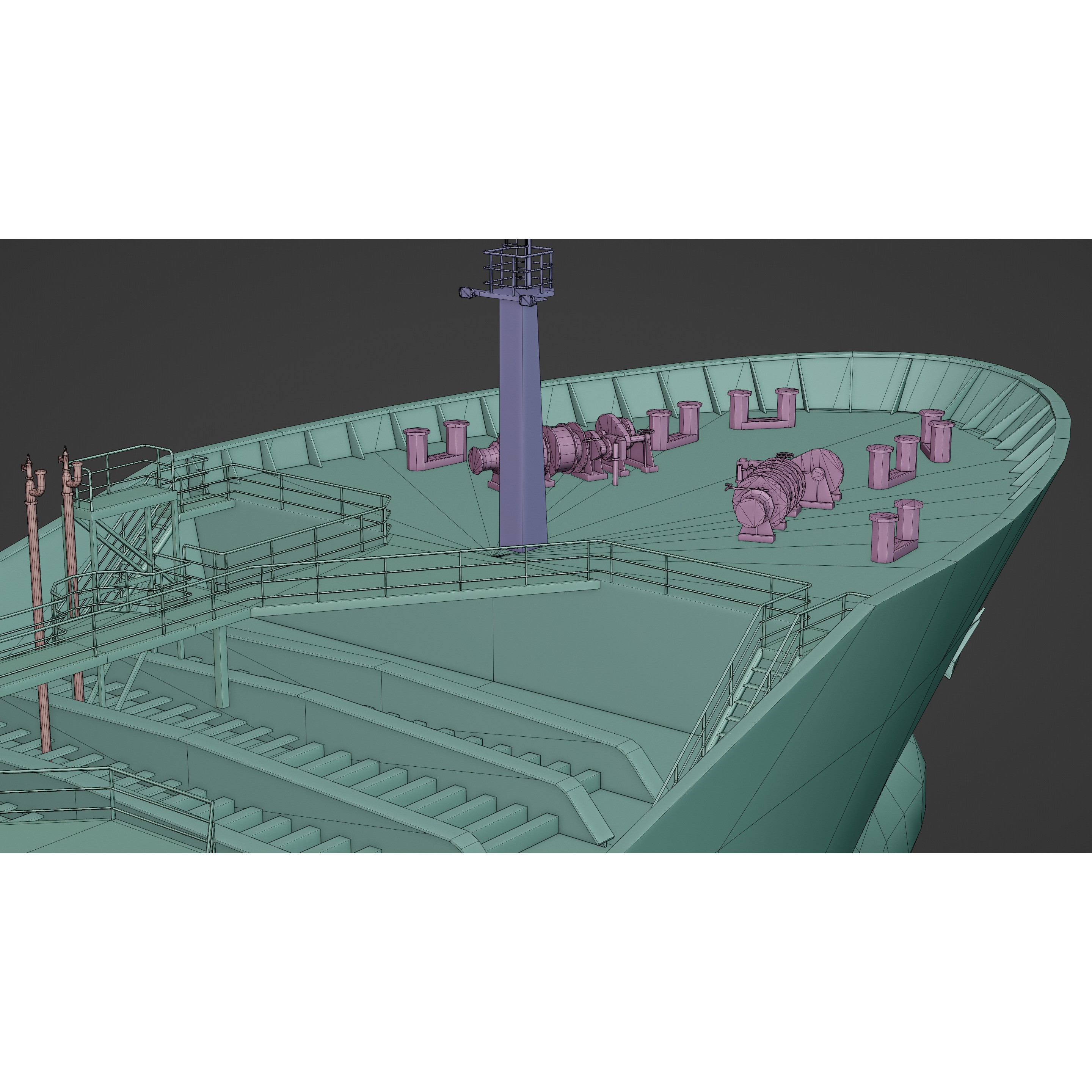 Oil Tanker - Low-Poly Game-Ready 3D Model - View 22