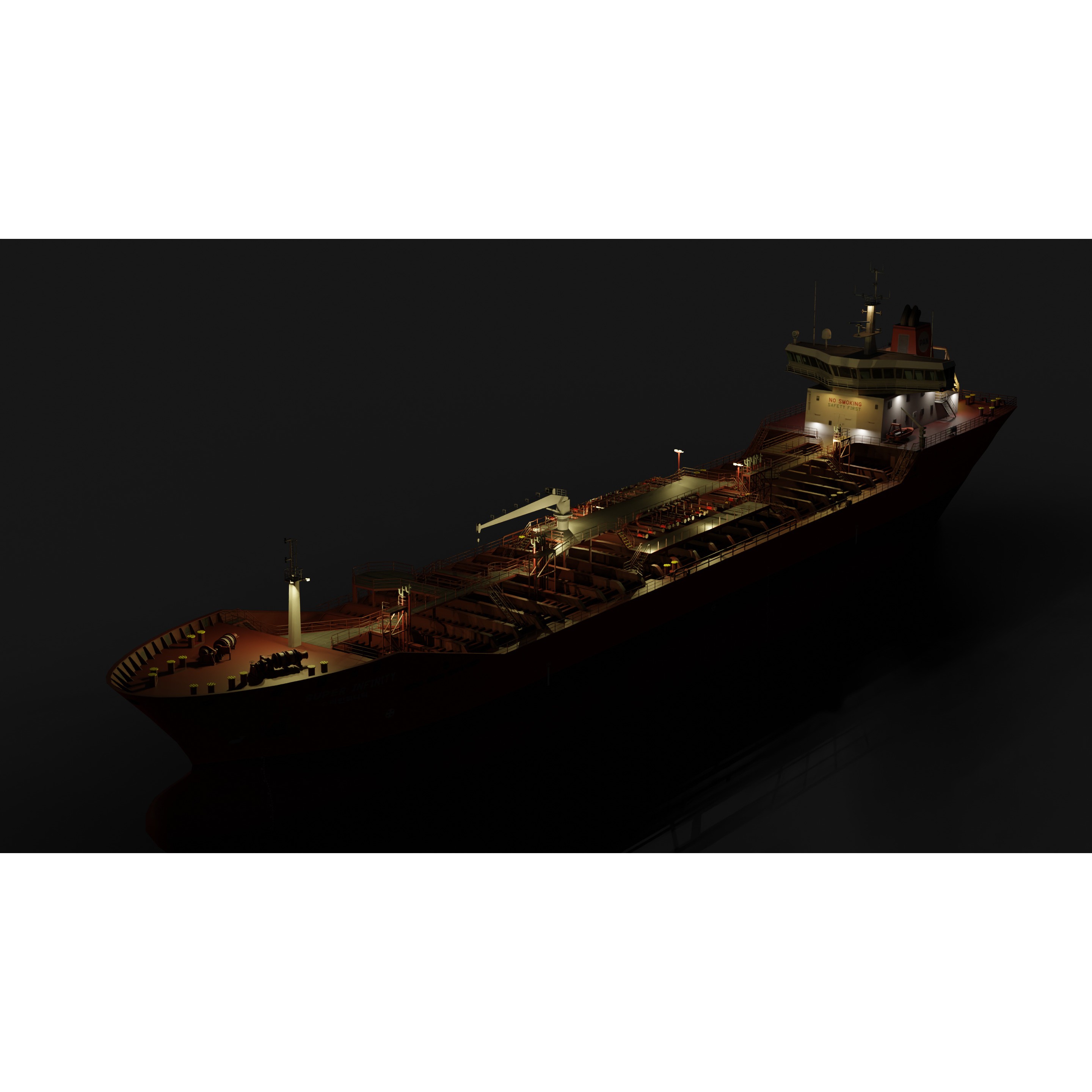 Oil Tanker - Low-Poly Game-Ready 3D Model - View 4
