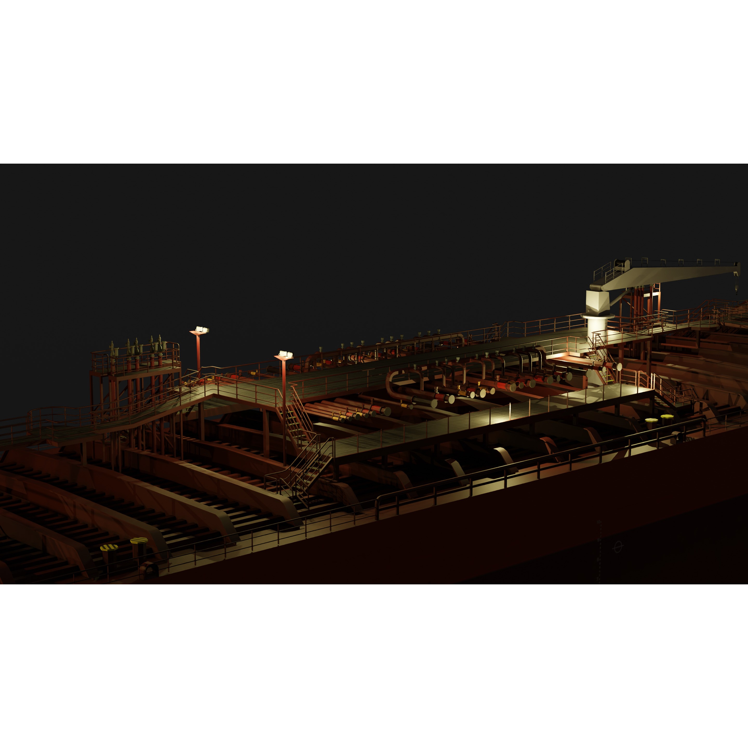 Oil Tanker - Low-Poly Game-Ready 3D Model - View 6