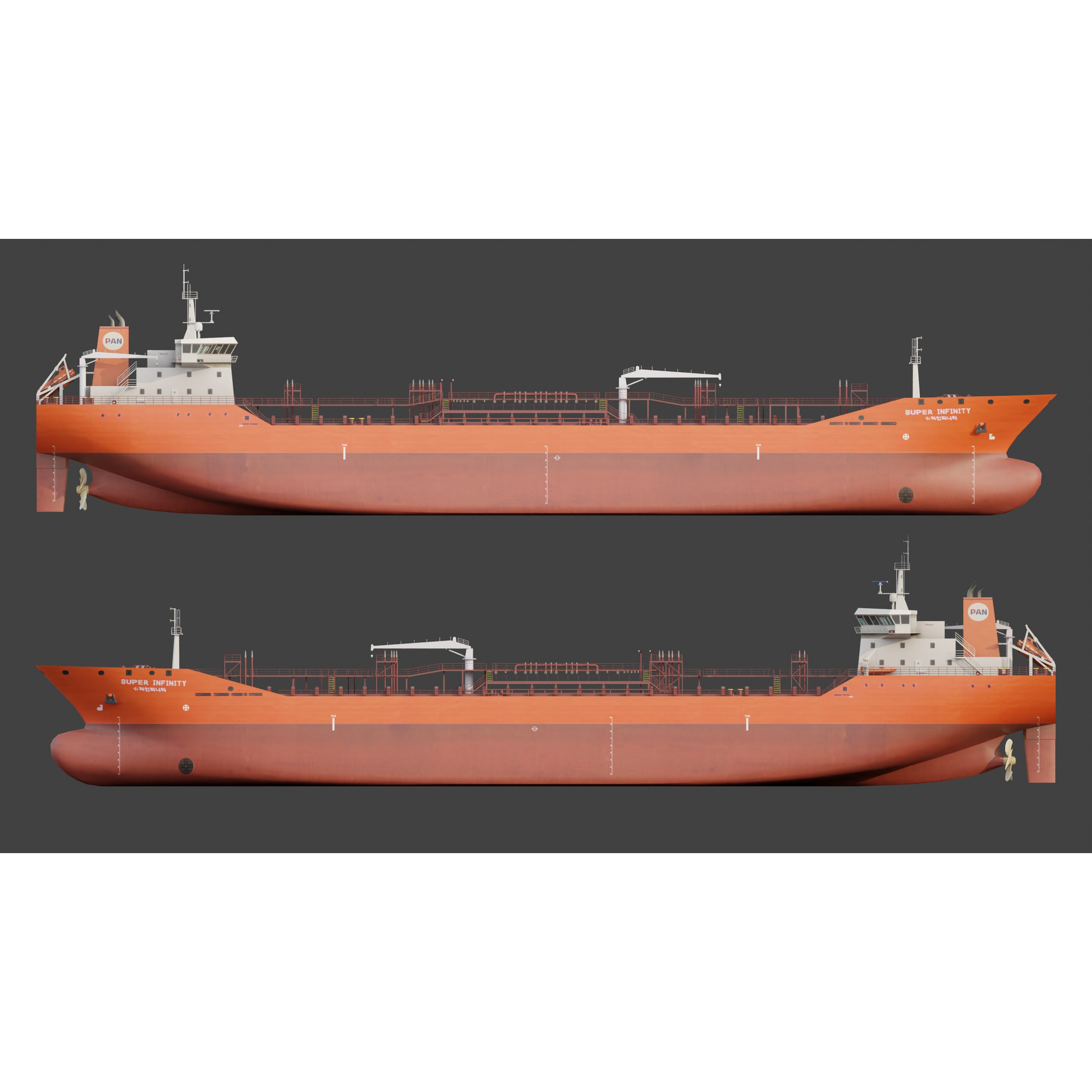 Oil Tanker - Low-Poly Game-Ready 3D Model - View 8