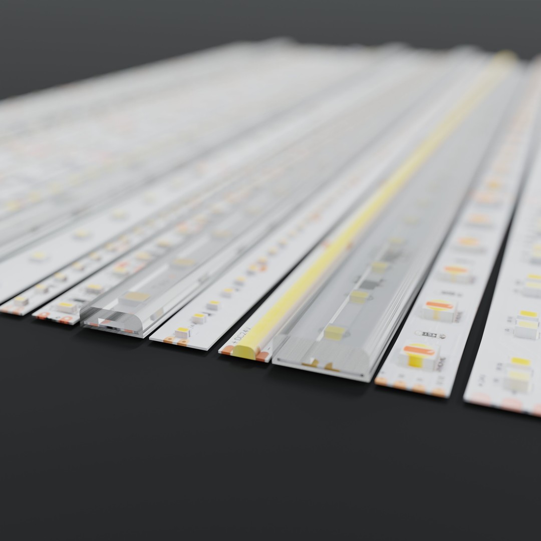 LED Stripe 3D Model – Collection of 25 Game-Ready Assets, FBX, OBJ - View 3