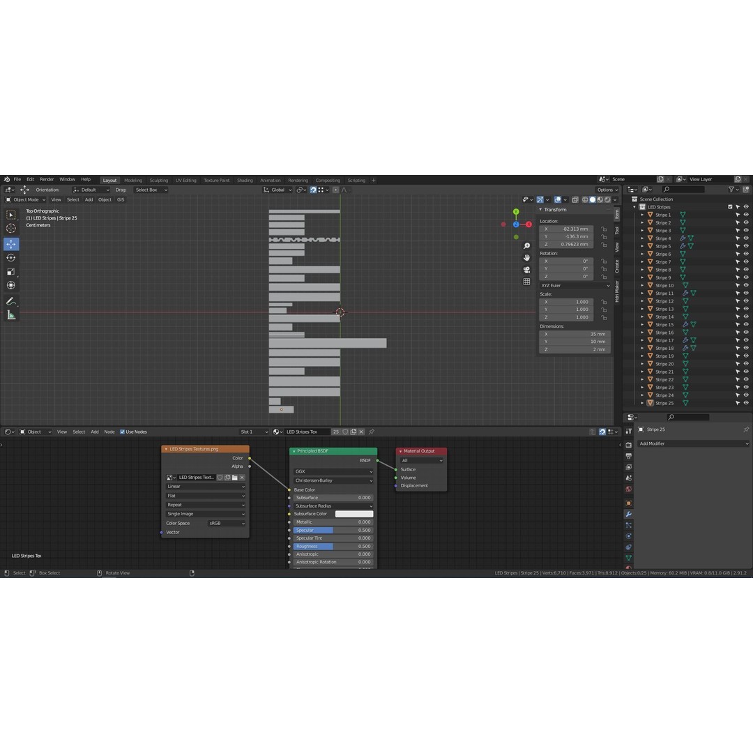 LED Stripe 3D Model – Collection of 25 Game-Ready Assets, FBX, OBJ - View 7