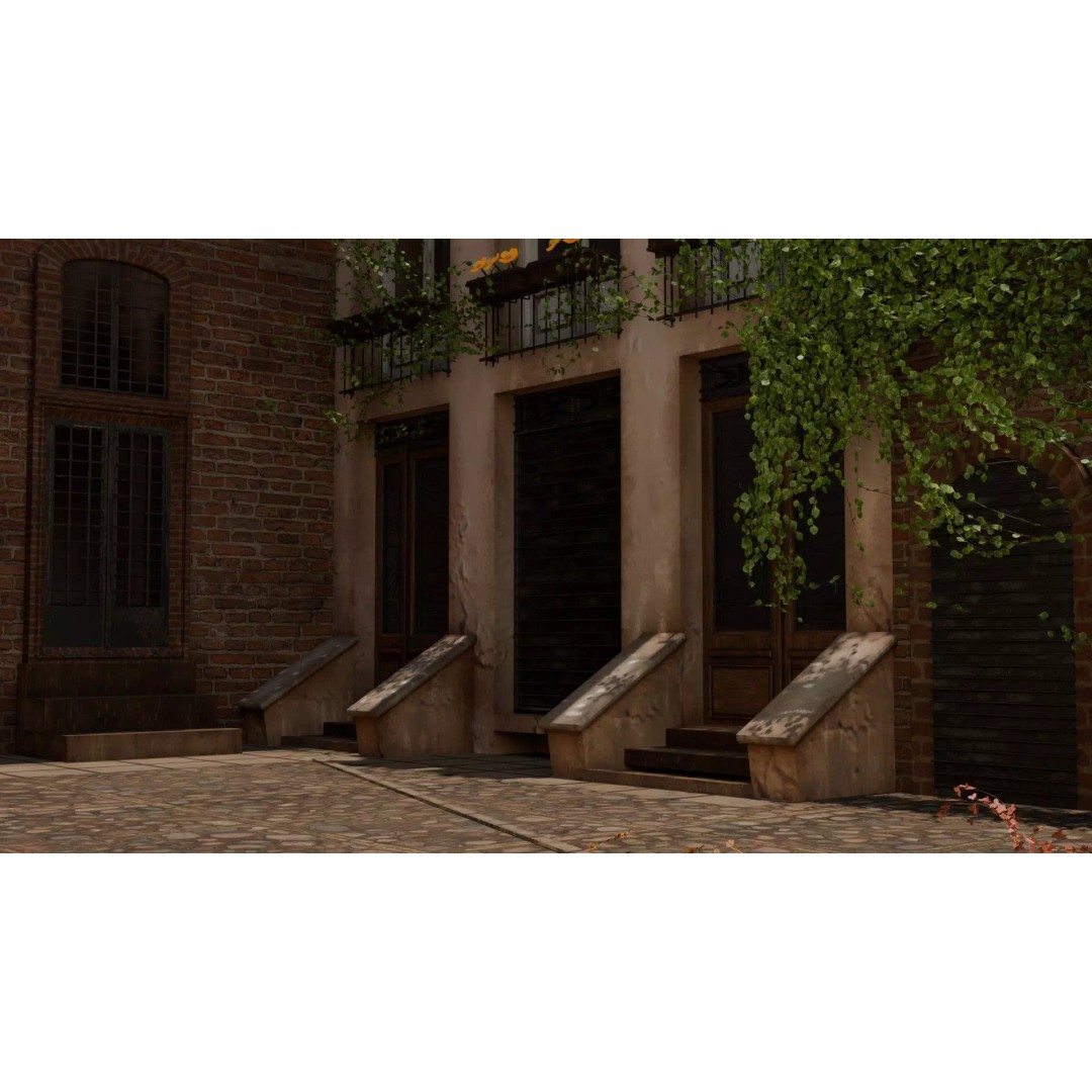 Juliet's House 3D Model – Low Poly Architectural Asset, FBX, OBJ - View 14