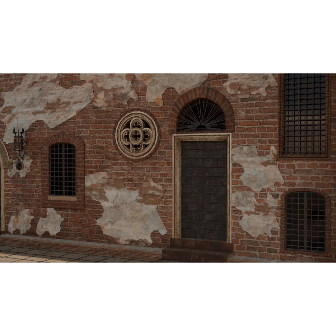 Juliet's House 3D Model – Low Poly Architectural Asset, FBX, OBJ - View 22