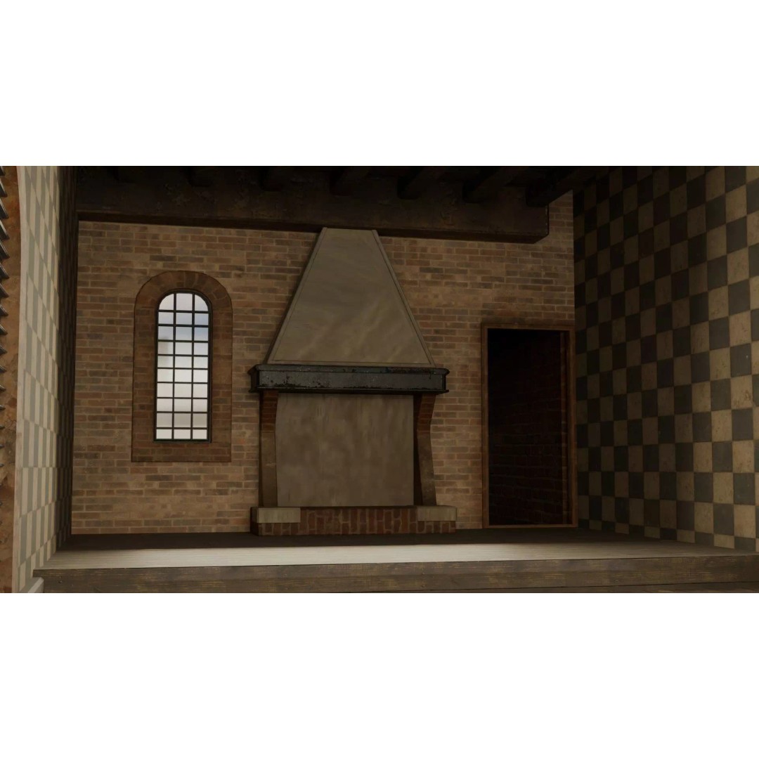 Juliet's House 3D Model – Low Poly Architectural Asset, FBX, OBJ - View 26