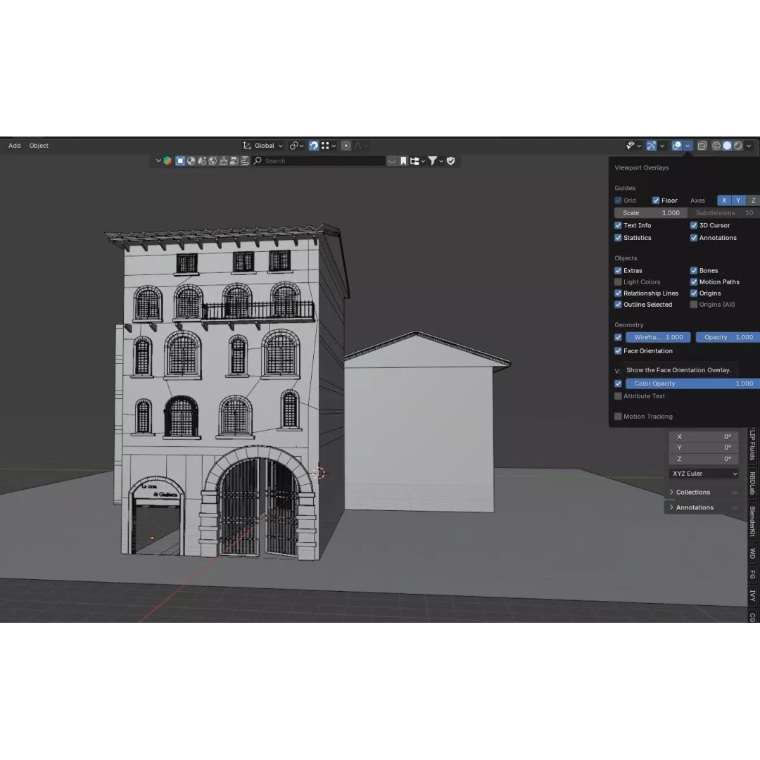 Juliet's House 3D Model – Low Poly Architectural Asset, FBX, OBJ - View 28