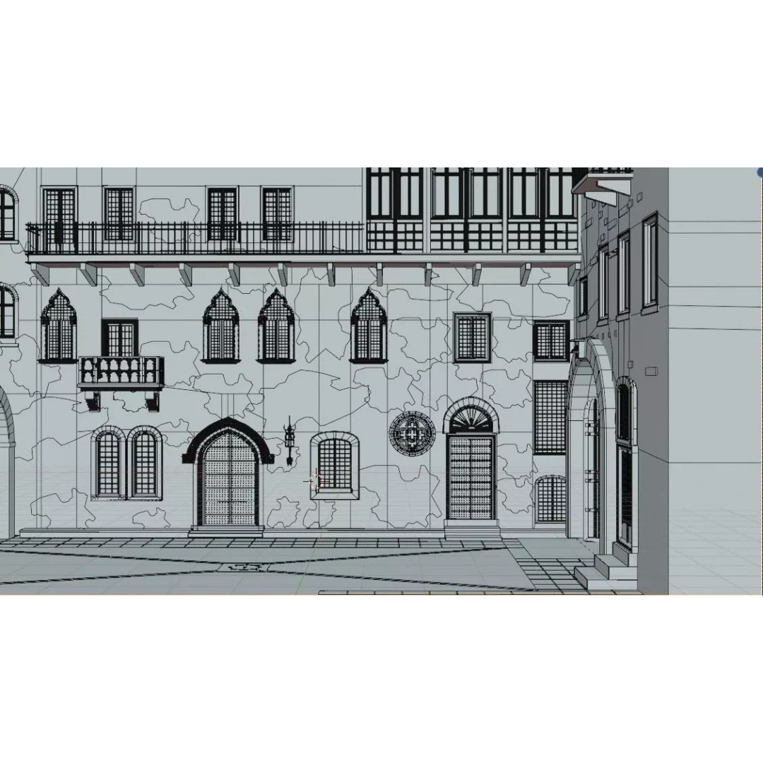 Juliet's House 3D Model – Low Poly Architectural Asset, FBX, OBJ - View 31