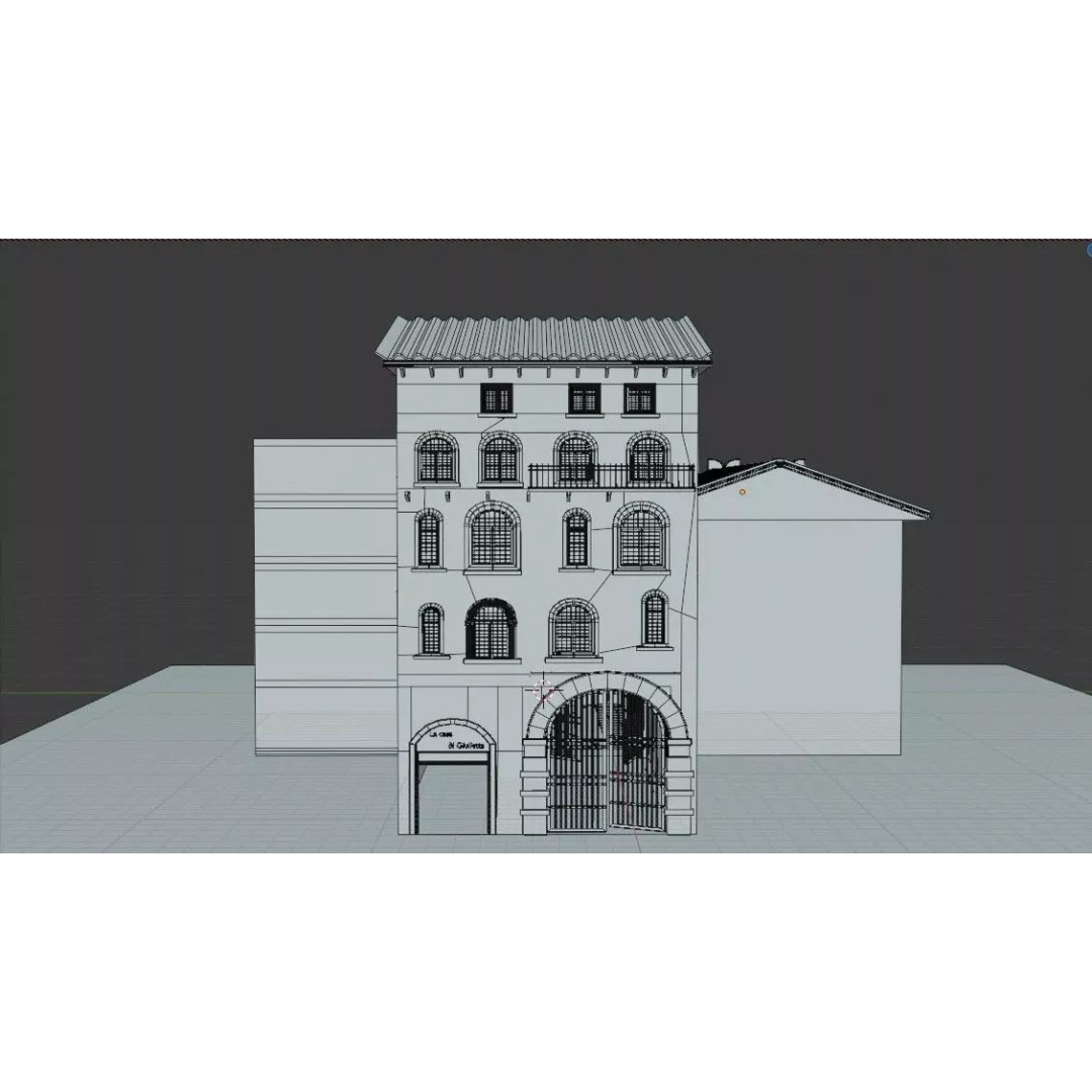 Juliet's House 3D Model – Low Poly Architectural Asset, FBX, OBJ - View 32