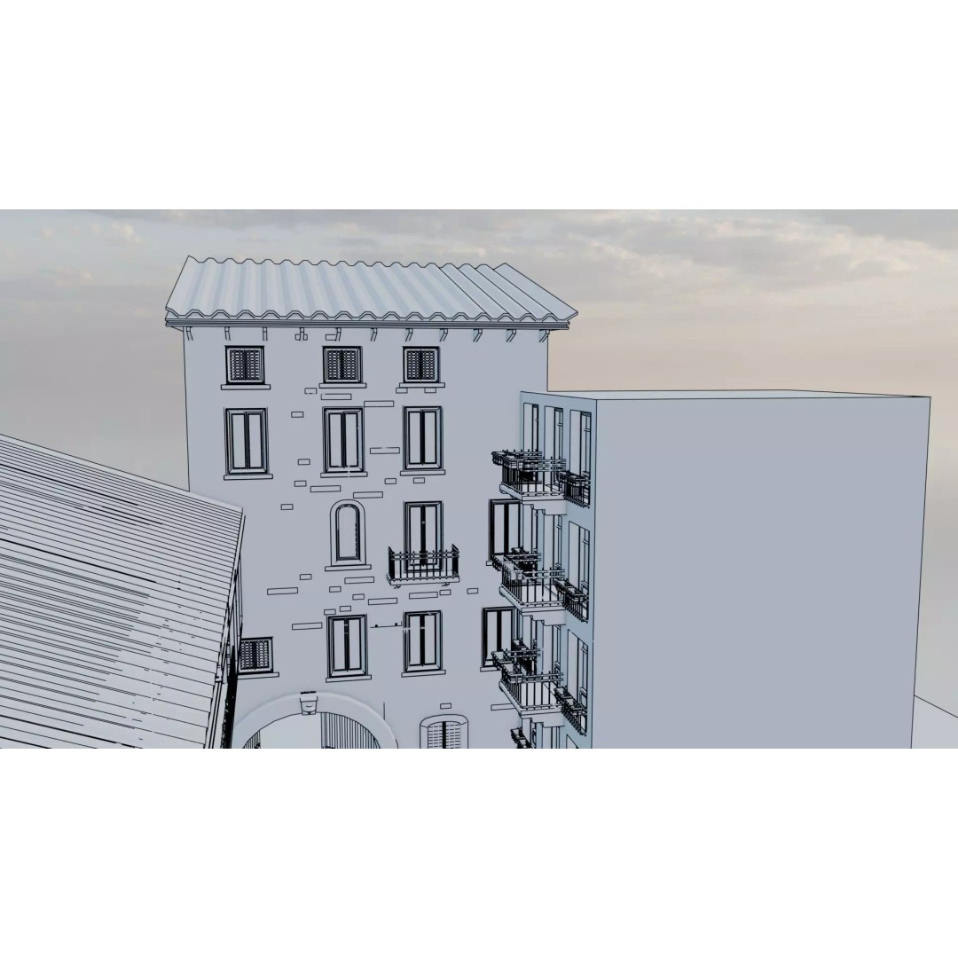Juliet's House 3D Model – Low Poly Architectural Asset, FBX, OBJ - View 37