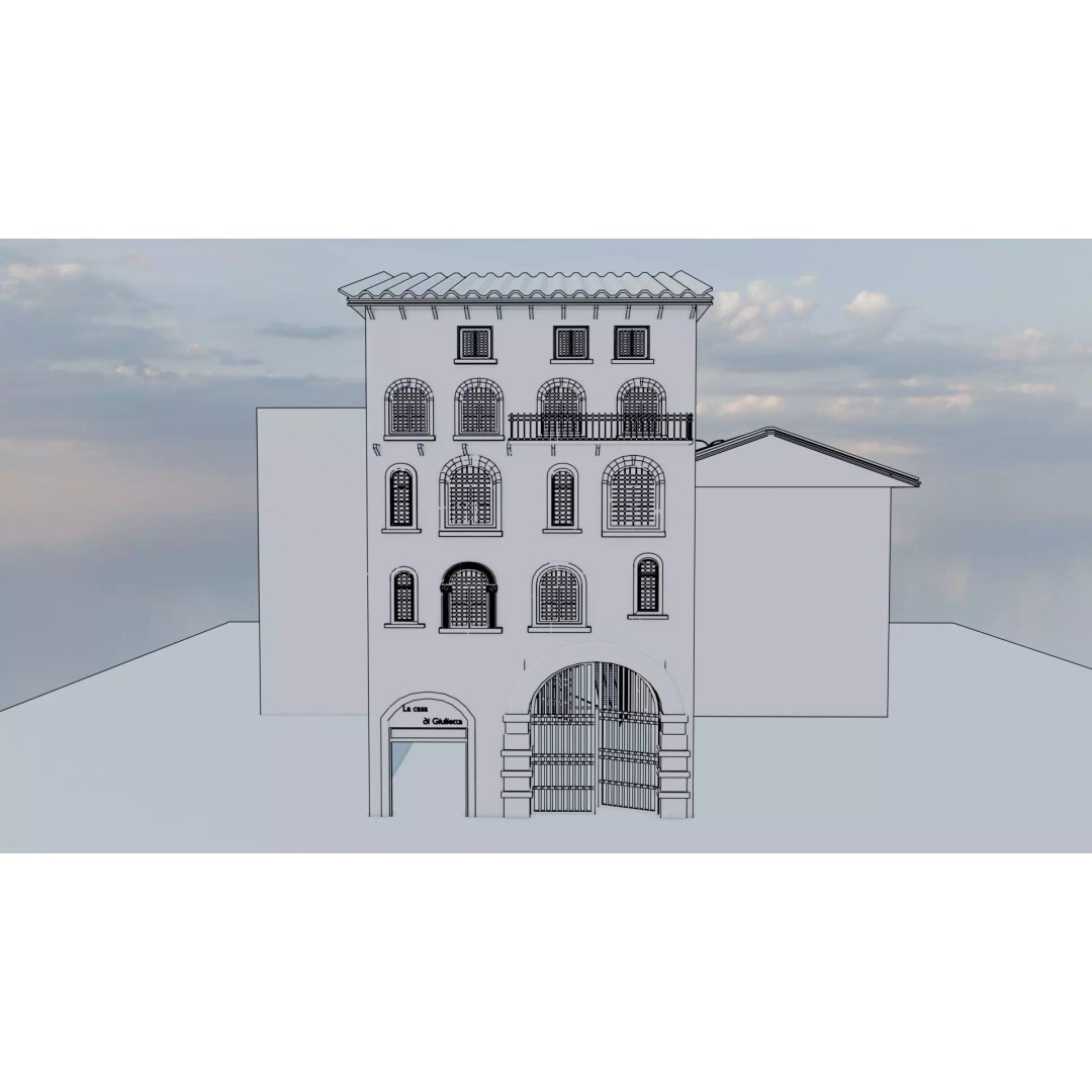 Juliet's House 3D Model – Low Poly Architectural Asset, FBX, OBJ - View 38