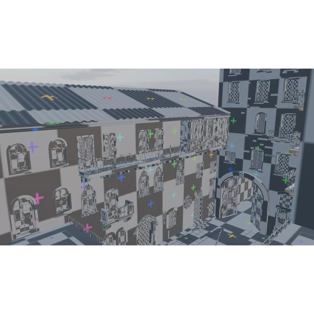 Juliet's House 3D Model – Low Poly Architectural Asset, FBX, OBJ - View 44