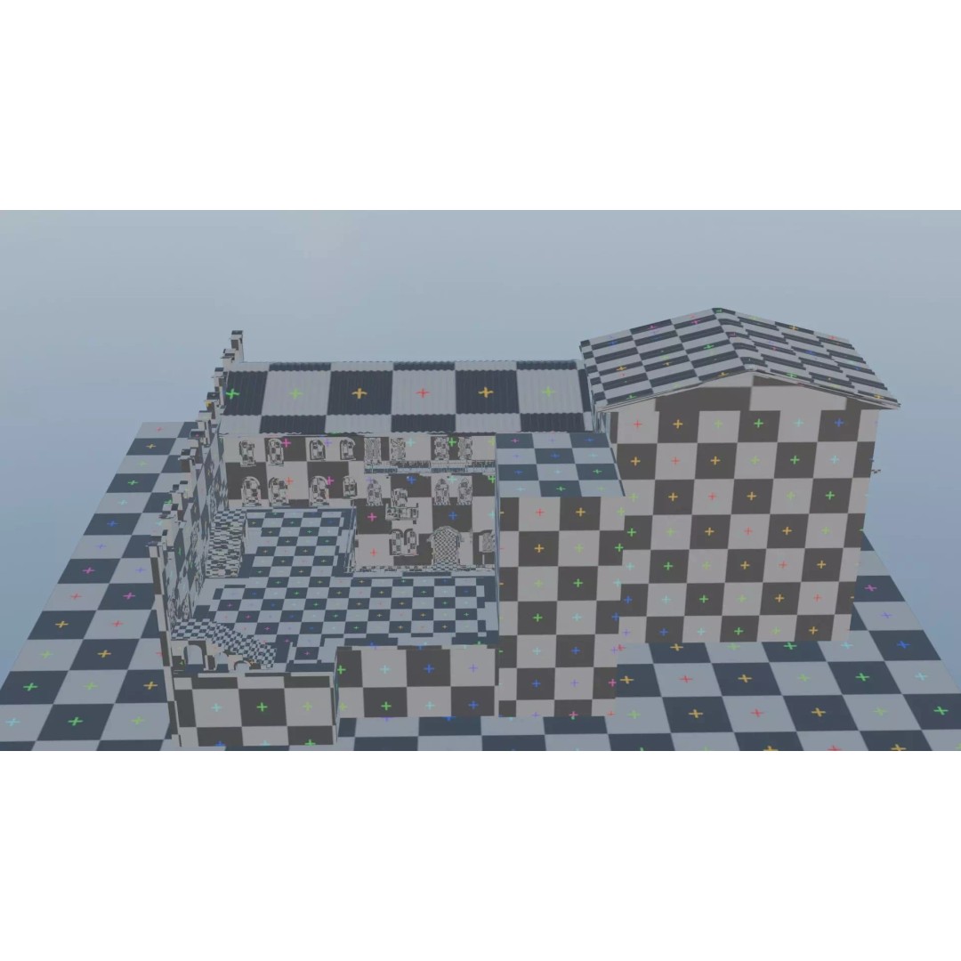 Juliet's House 3D Model – Low Poly Architectural Asset, FBX, OBJ - View 45