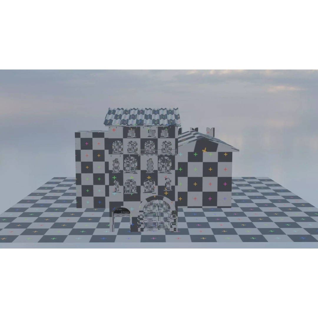Juliet's House 3D Model – Low Poly Architectural Asset, FBX, OBJ - View 47