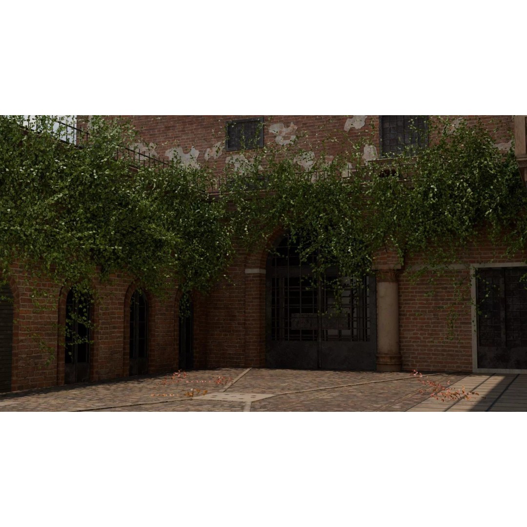 Juliet's House 3D Model – Low Poly Architectural Asset, FBX, OBJ - View 6