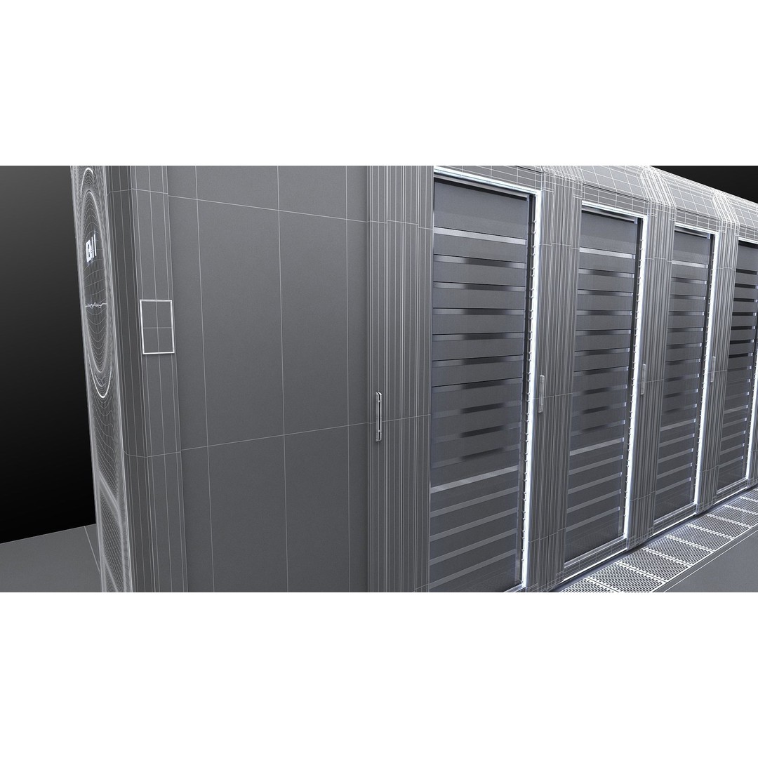 Data Center Server 3D Model – High-Tech Architectural Asset, FBX - View 10