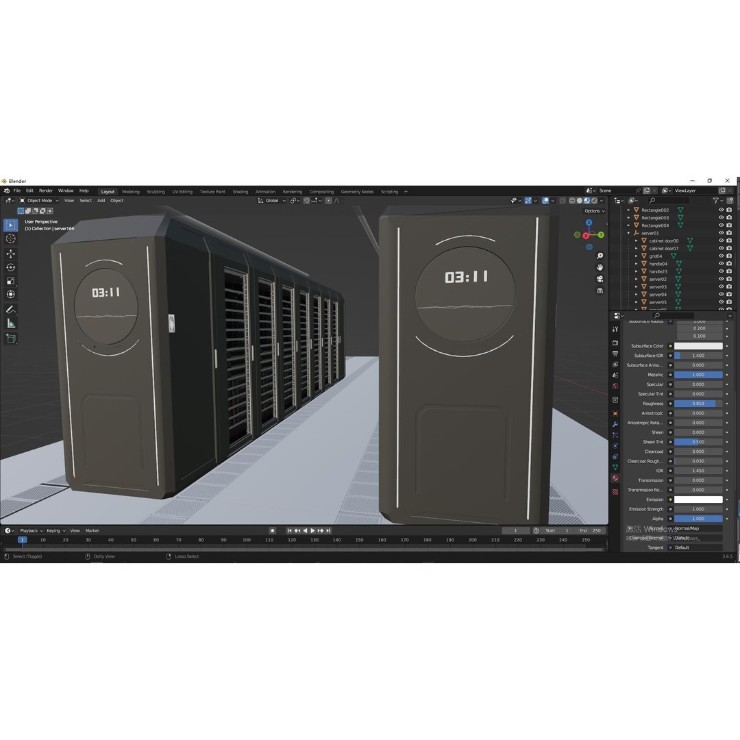 Data Center Server 3D Model – High-Tech Architectural Asset, FBX - View 11