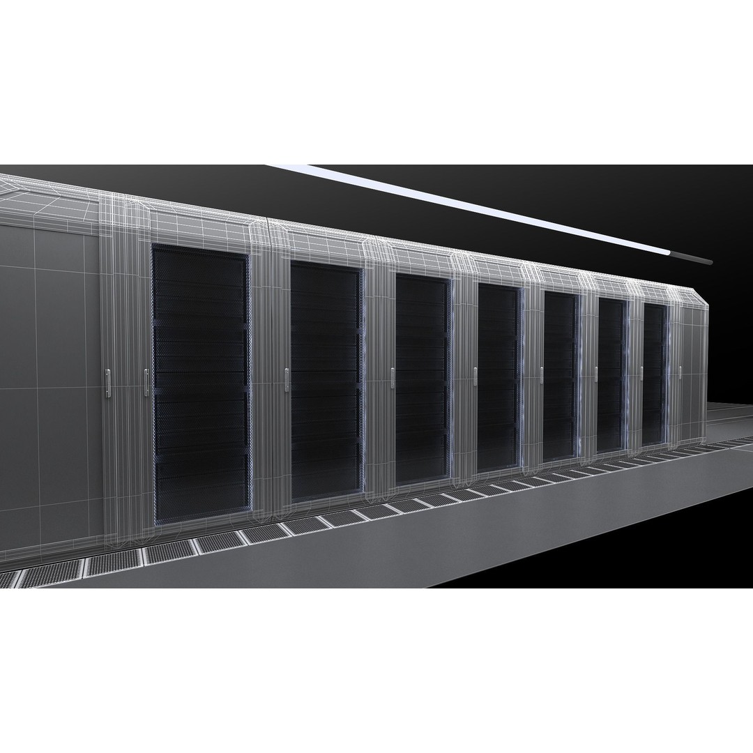 Data Center Server 3D Model – High-Tech Architectural Asset, FBX - View 12