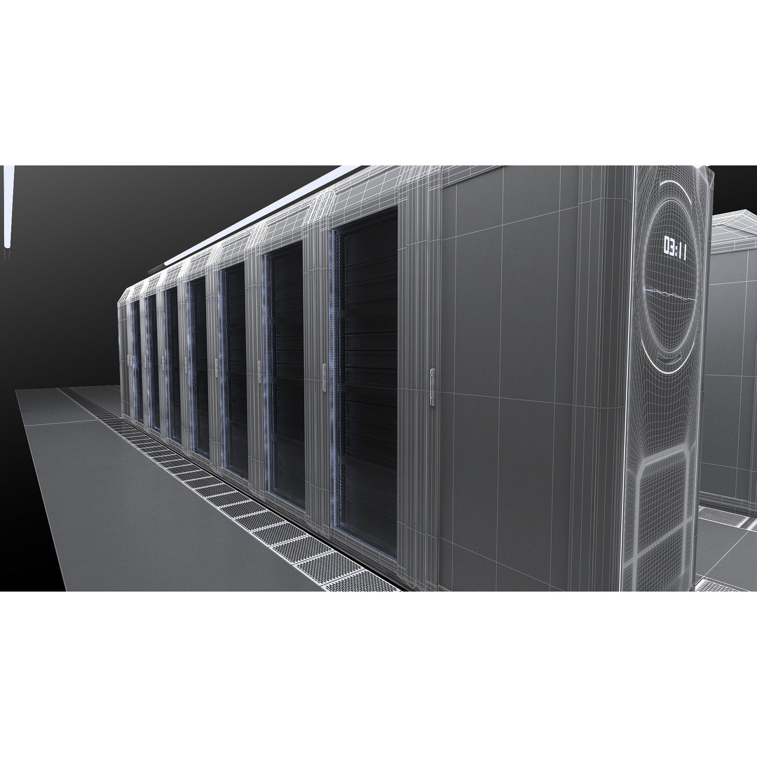 Data Center Server 3D Model – High-Tech Architectural Asset, FBX - View 13