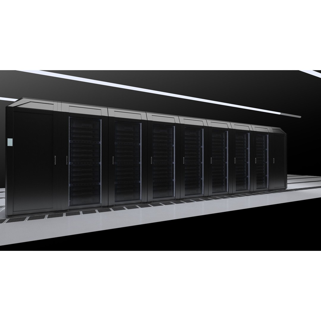 Data Center Server 3D Model – High-Tech Architectural Asset, FBX - View 3