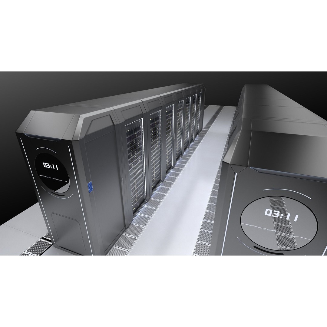 Data Center Server 3D Model – High-Tech Architectural Asset, FBX - View 8