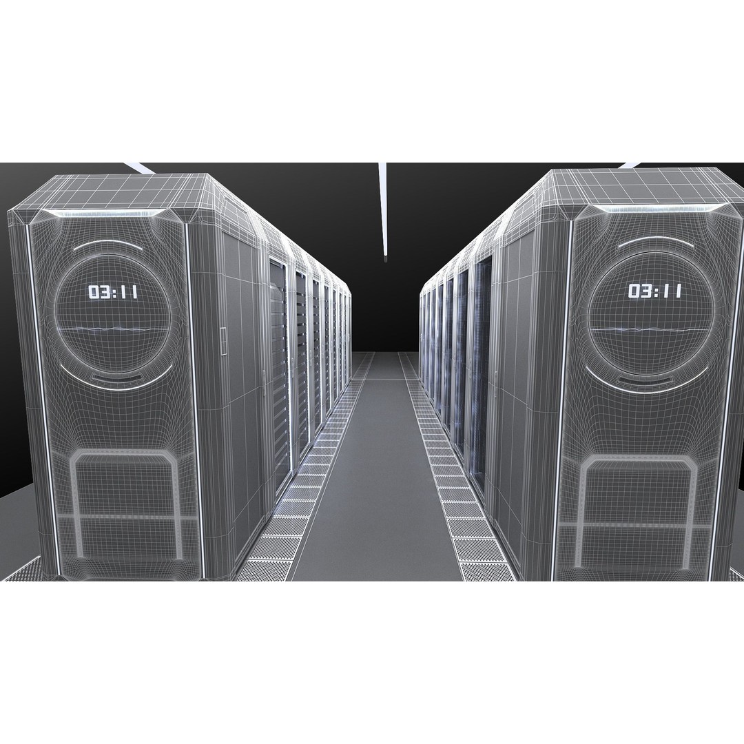 Data Center Server 3D Model – High-Tech Architectural Asset, FBX - View 9
