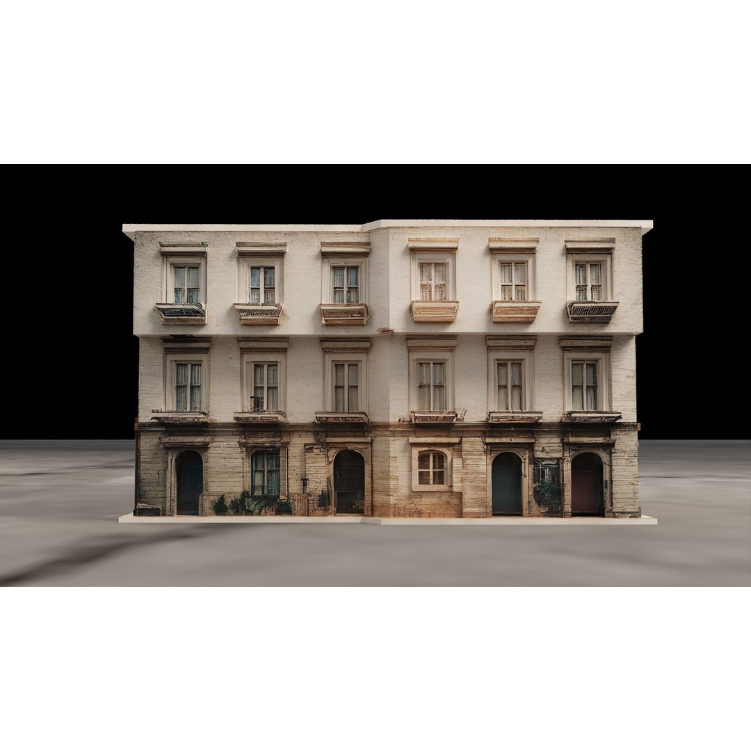 Realistic Low Poly Buildings 3D Model – Urban Architecture Set, FBX/OBJ - View 6