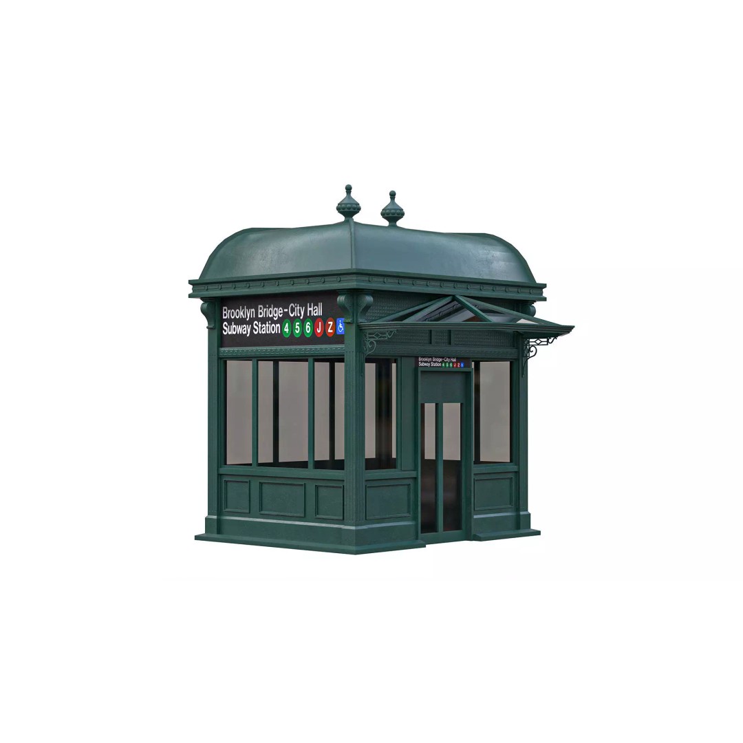 NYC City Hall Subway Station 3D Model – Low Poly PBR Asset, FBX/OBJ - View 2
