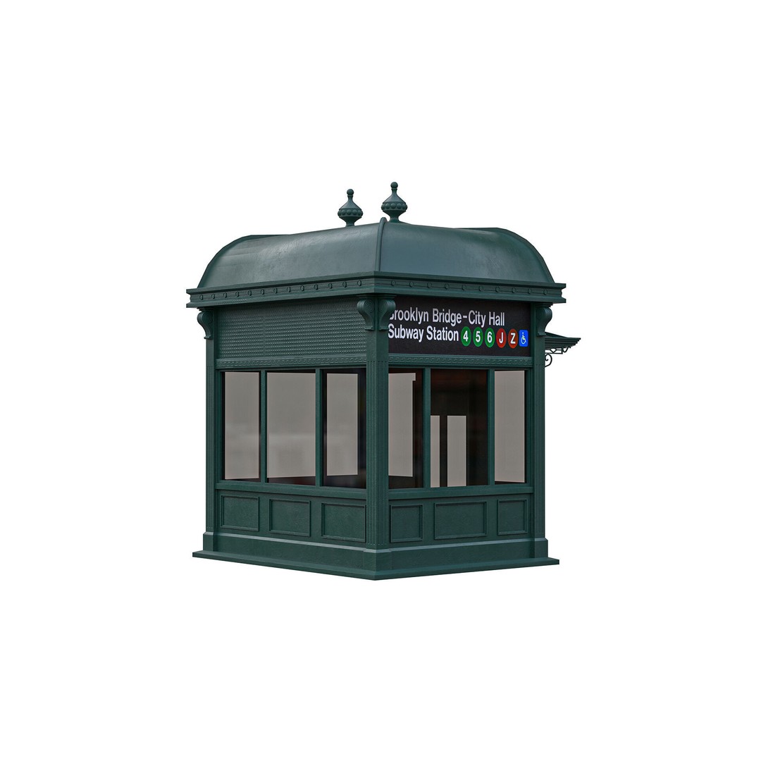 NYC City Hall Subway Station 3D Model – Low Poly PBR Asset, FBX/OBJ - View 4