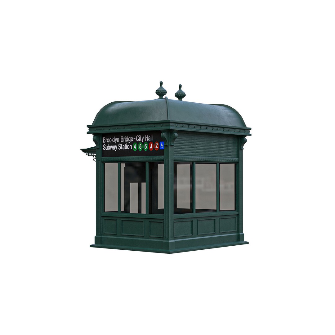 NYC City Hall Subway Station 3D Model – Low Poly PBR Asset, FBX/OBJ - View 6