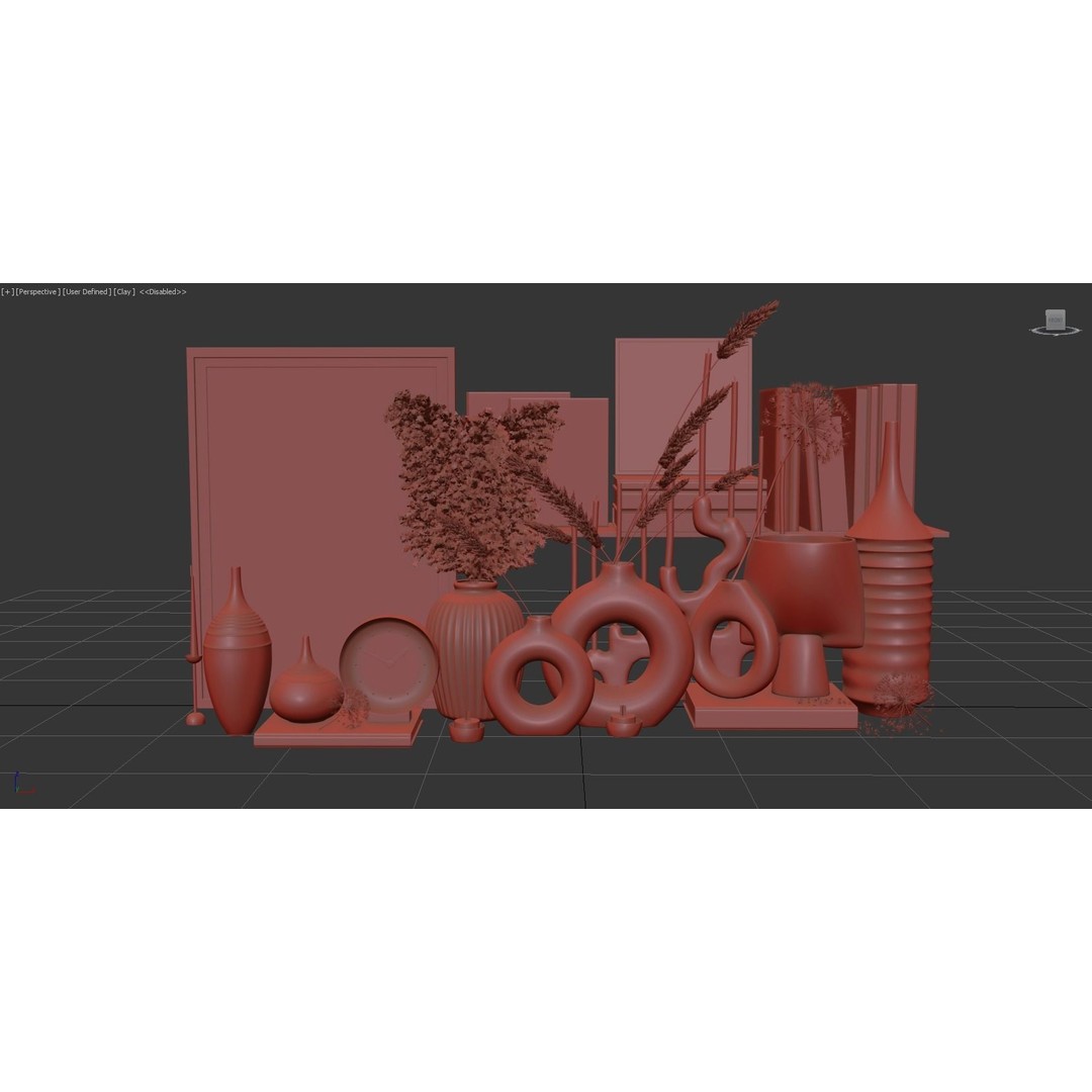 Decor Set 053 3D Model – High Quality Luxury Home Decoration, OBJ - View 11