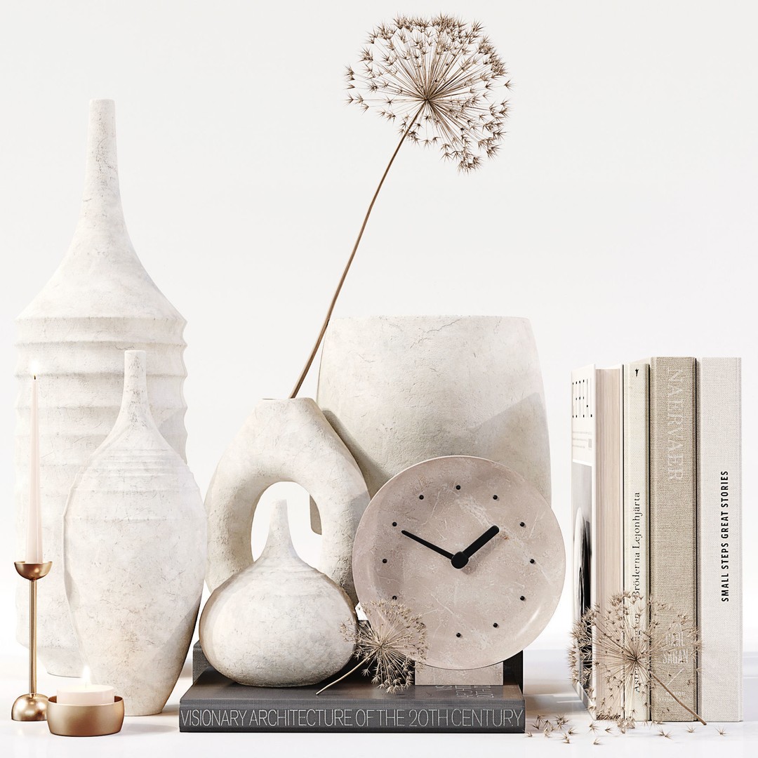 Decor Set 053 3D Model – High Quality Luxury Home Decoration, OBJ - View 4