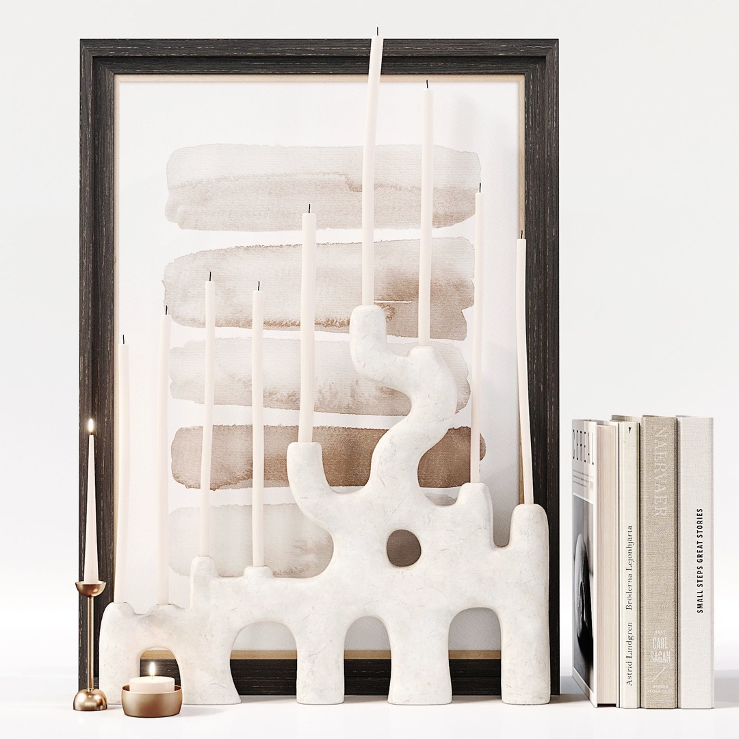 Decor Set 053 3D Model – High Quality Luxury Home Decoration, OBJ - View 5