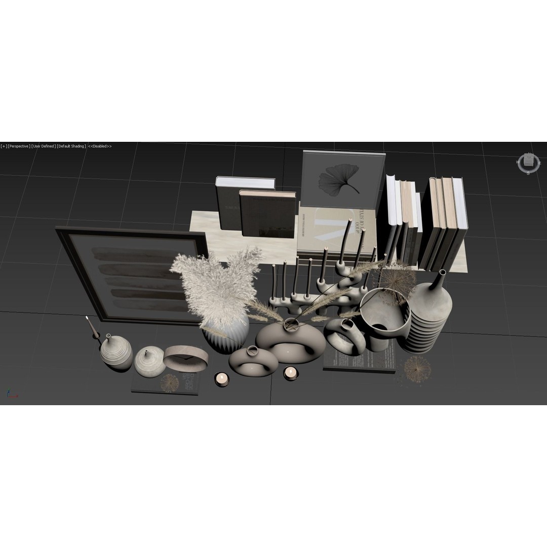 Decor Set 053 3D Model – High Quality Luxury Home Decoration, OBJ - View 9
