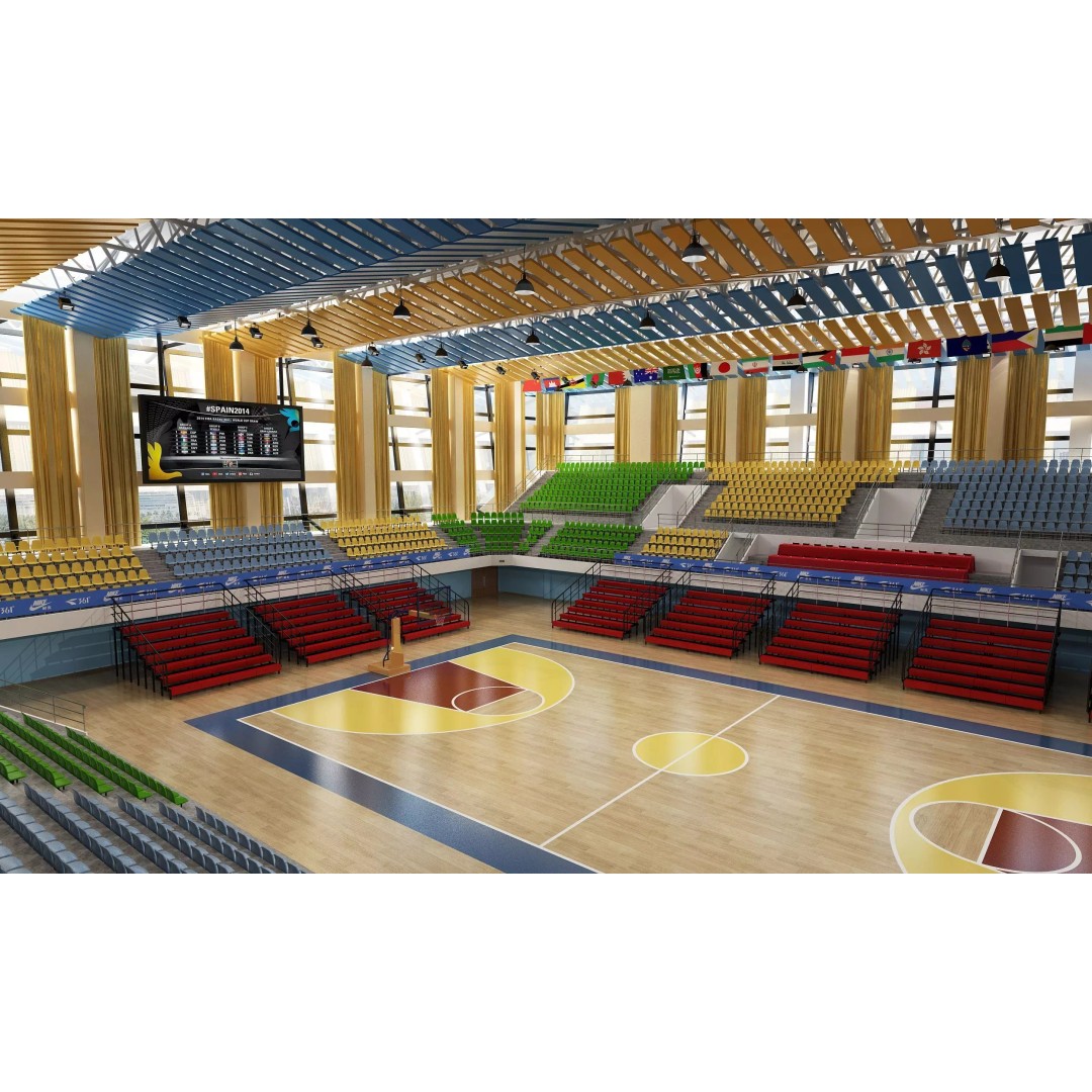 Basketball Arena 3D Model – High Poly Game Asset, FBX, OBJ - View 2