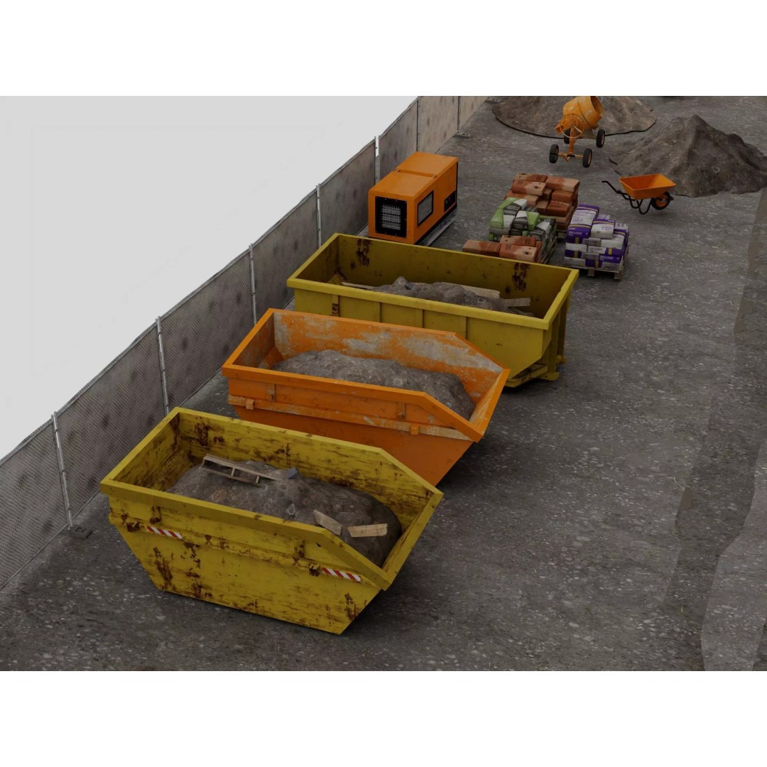 High Rise Construction Tower Crane 3D Model – Low Poly PBR Asset, FBX - View 12