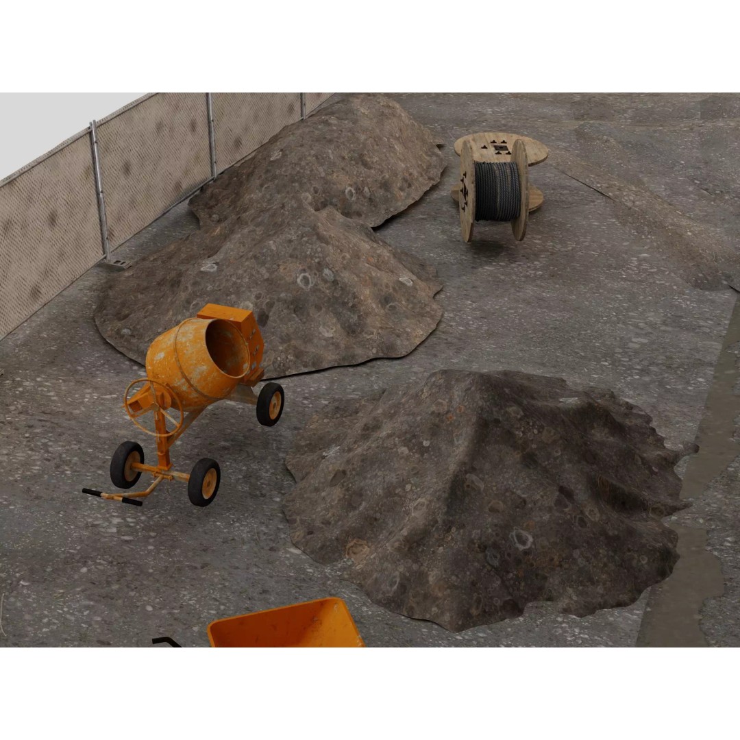 High Rise Construction Tower Crane 3D Model – Low Poly PBR Asset, FBX - View 8