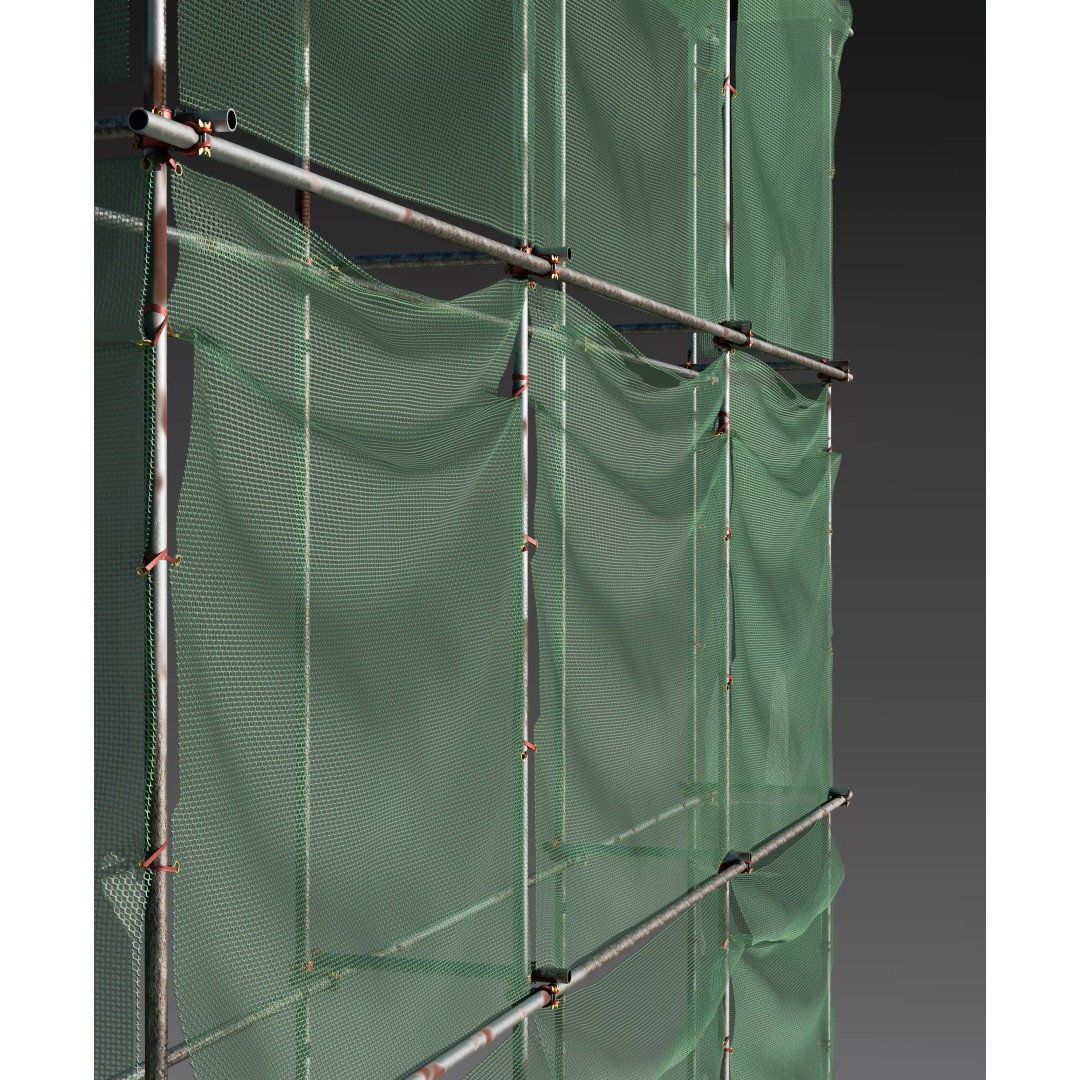 Scaffolding with Sheet 3D Model – PBR Textured Architectural Asset, FBX - View 13