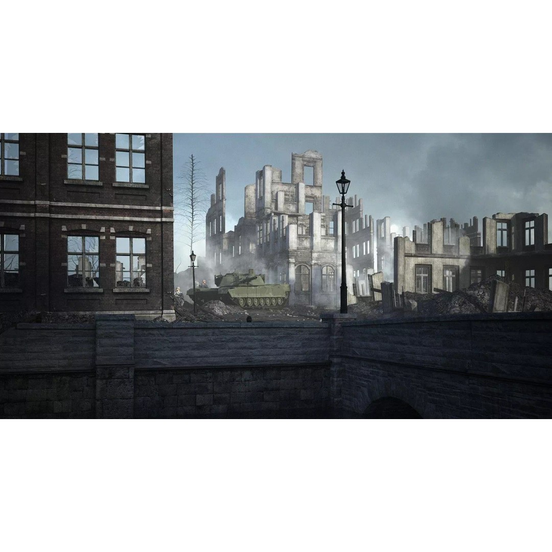 War Ruins 3D Model – Low Poly Architectural Asset, FBX, PBR - View 2