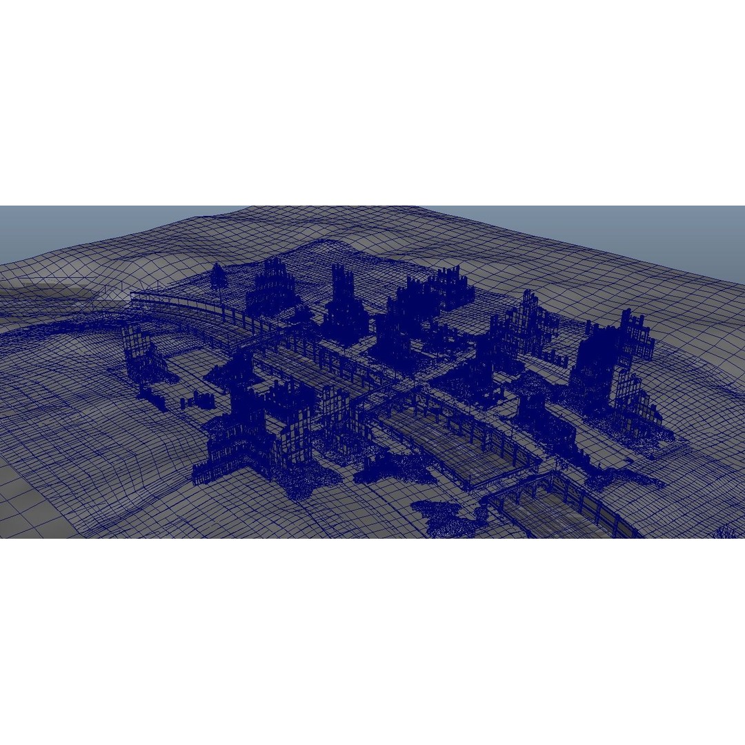 War Ruins 3D Model – Low Poly Architectural Asset, FBX, PBR - View 6