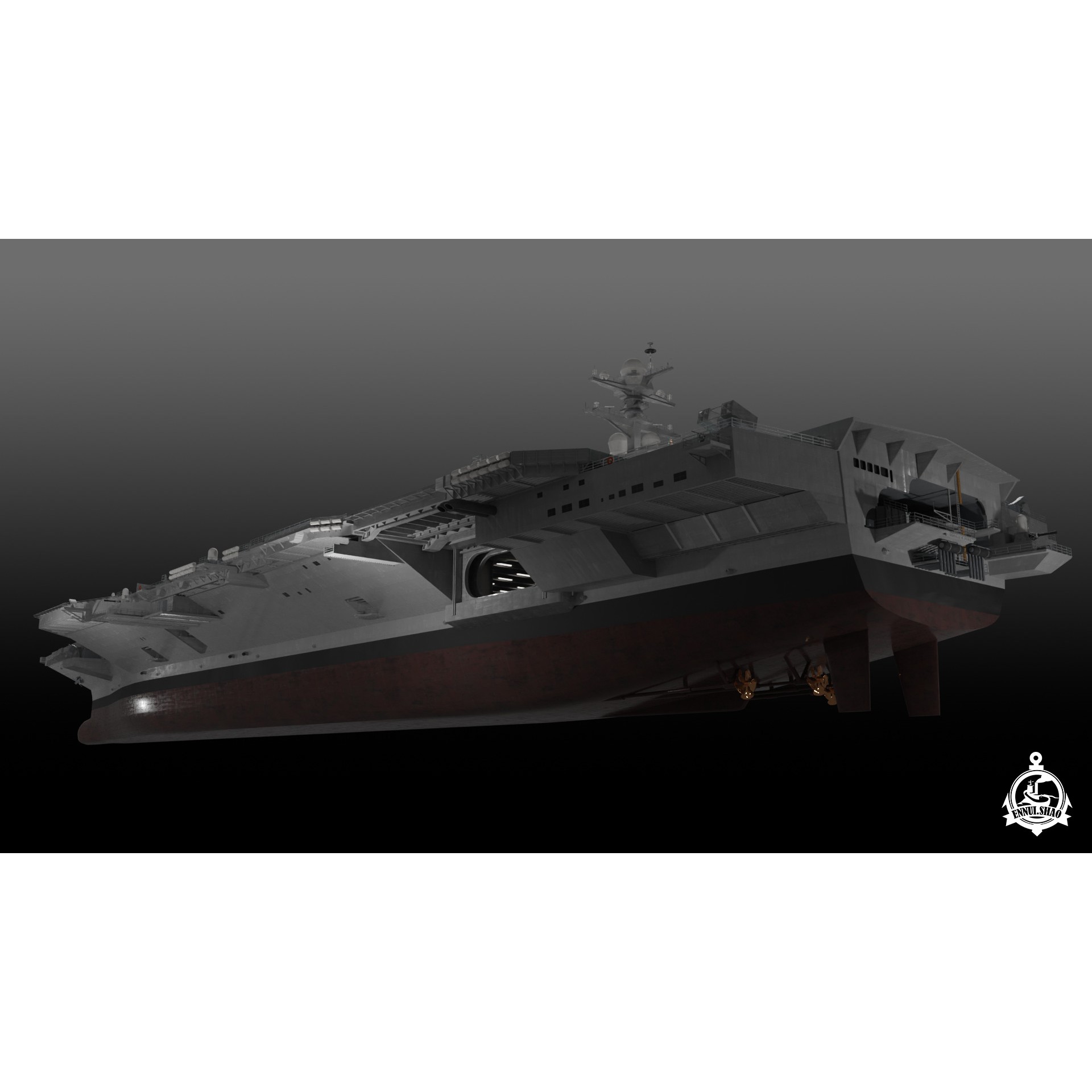 USS Gerald R Ford CVN-78 - Game-Ready 3D Model - View 15