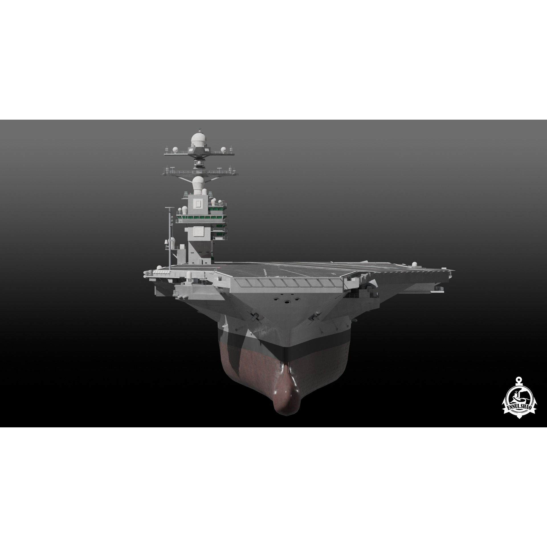 USS Gerald R Ford CVN-78 - Game-Ready 3D Model - View 16
