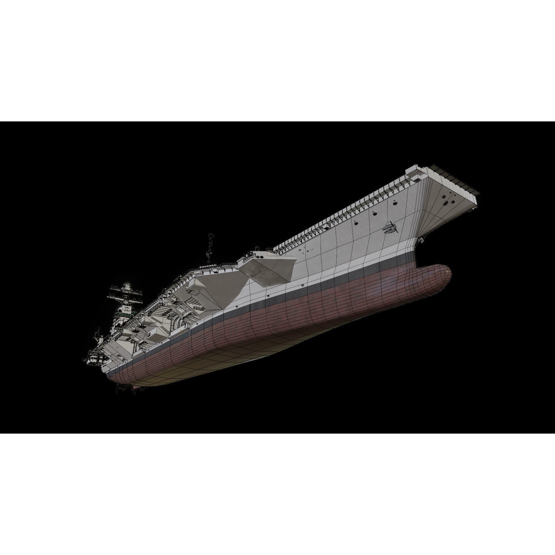 USS Gerald R Ford CVN-78 - Game-Ready 3D Model - View 18
