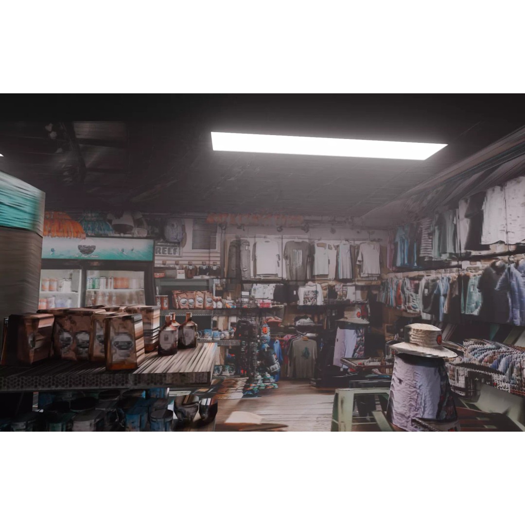 Modular Storefront 3D Model – Low Poly City Shops for Games - View 15