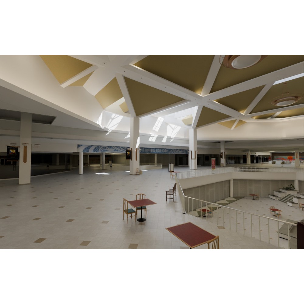 Valley View Mall 3D Model – Detailed Blender Conversion of Dallas Landmark - View 10