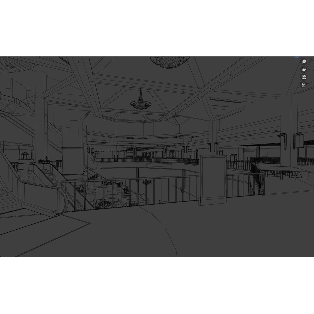 Valley View Mall 3D Model – Detailed Blender Conversion of Dallas Landmark - View 27