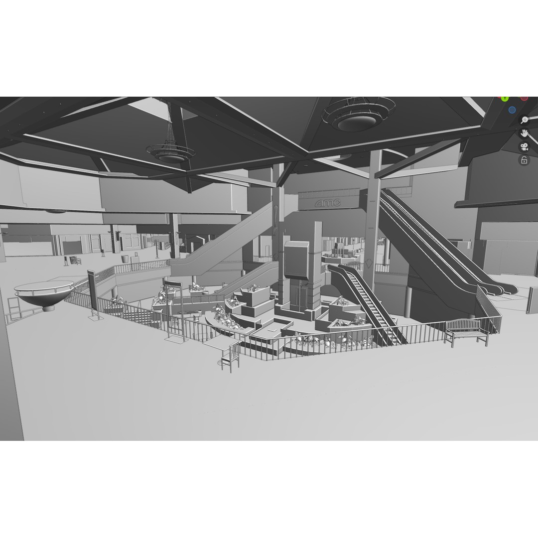 Valley View Mall 3D Model – Detailed Blender Conversion of Dallas Landmark - View 28