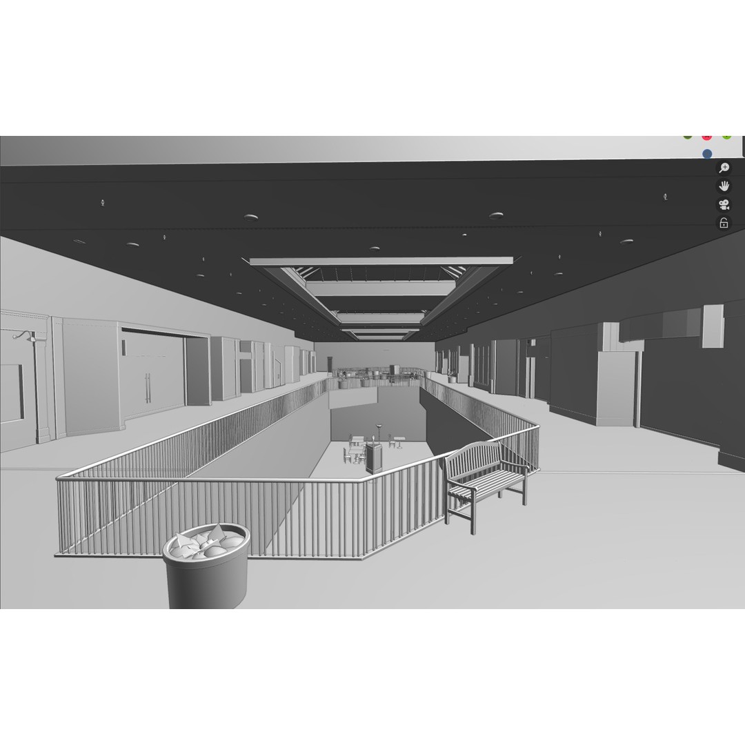 Valley View Mall 3D Model – Detailed Blender Conversion of Dallas Landmark - View 36